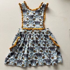 Kate Quinn Floral Kids Dress with Yellow Accents